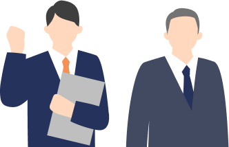 複数の男性社員のイラスト